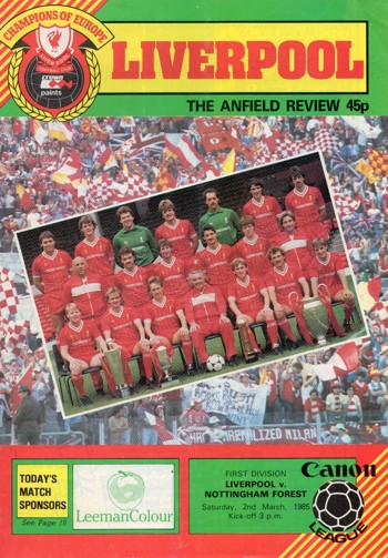 Match programme